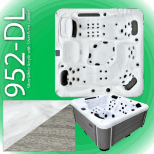 952-DL Silver White Marble 32 amp Hot Tub