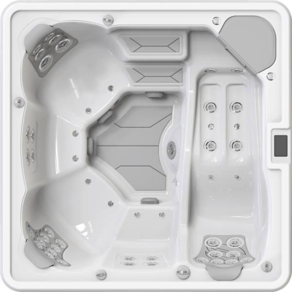 CL560 Lounger Alpine White/Oak Brown 32 Amp Hot Tub