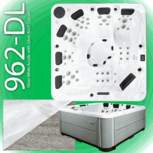 962-DL Silver White Marble 32 amp Hot Tub
