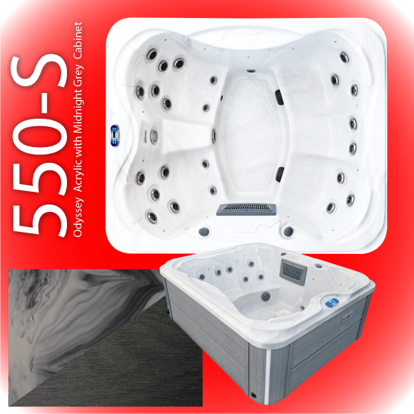 550-S Odyssey Grey 13 Amp Hot Tub