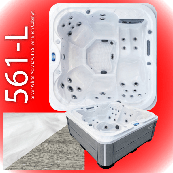 561-L Silver White Marble 13 Amp Hot Tub